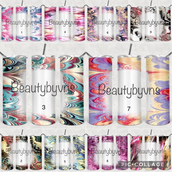 20or or 12oz kids tumbler paint print - Picture 1 of 13